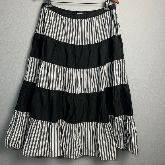 Who What Wear Women's Skirt Sz 16 Striped Tiered Cotton Maxi Long Elastic Waist - Picture 1 of 9